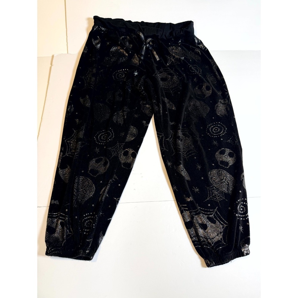 Disney Jack Skellington Nightmare Before Christmas Soft Pajama Pants Women Black